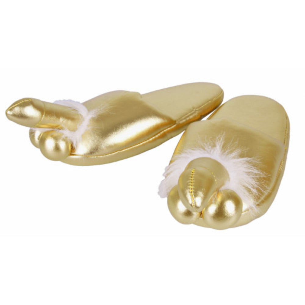 Gold Slippers with Penis - image 3