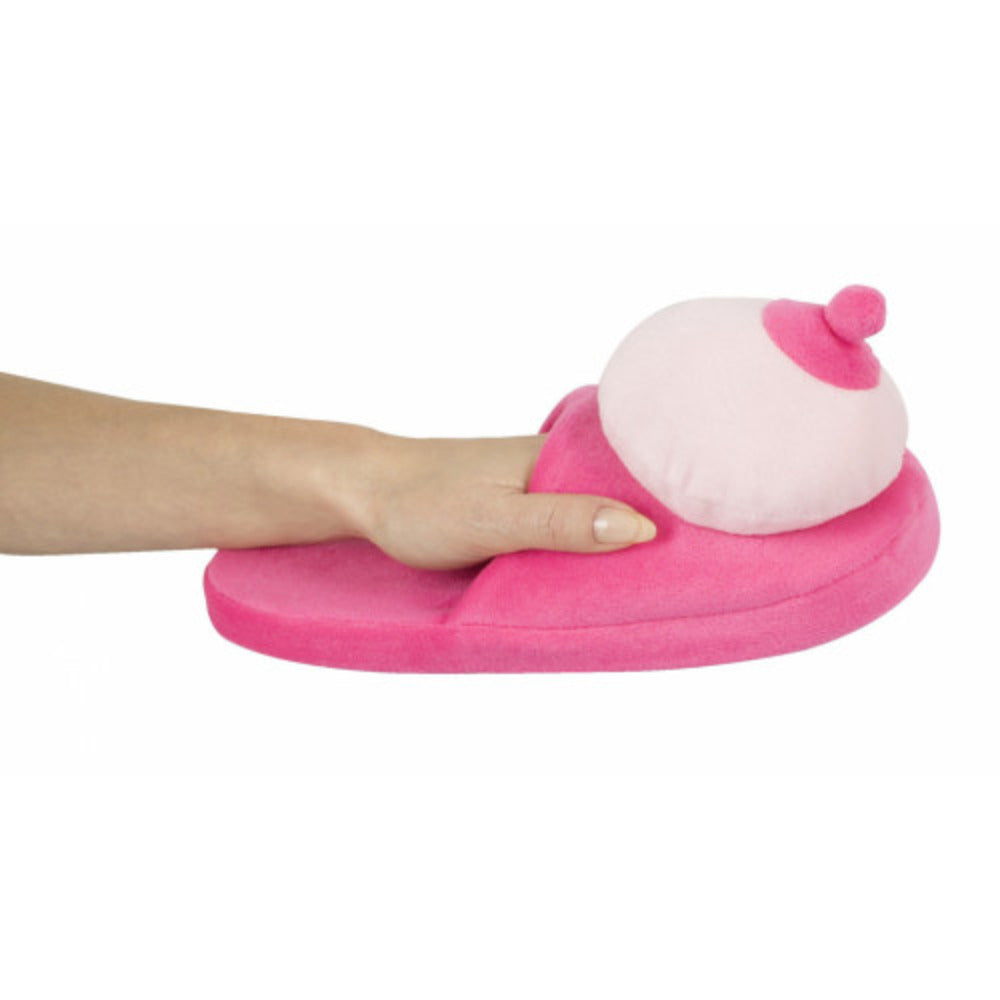 Pink Plush Boobs Slippers - image 6
