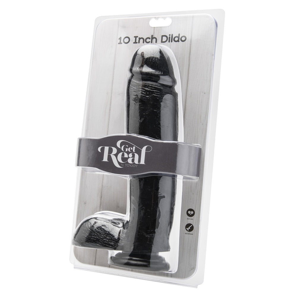 Black Cock 25 cm with Balls and suction cup