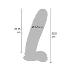Black Cock 25 cm with Balls and suction cup