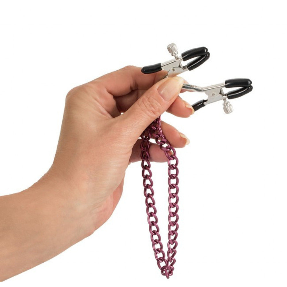 Adjustable Nipple clamps with Purple Chain - image 3