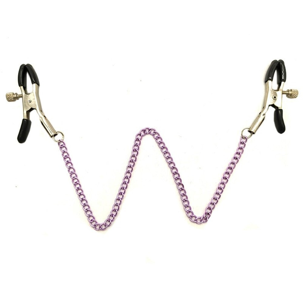 Adjustable Nipple clamps with Purple Chain - image 8