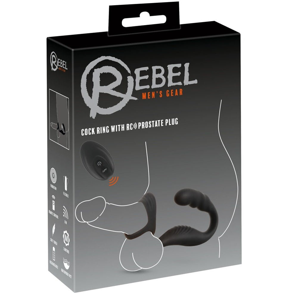 Rebel Cock Ring with Remote Controlled Prostate Plug Κύρια εικόνα προϊόντος