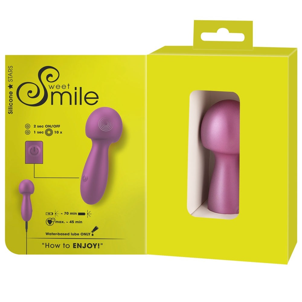 Sweet Smile flexible mini silicone wand vibrator - image 8
