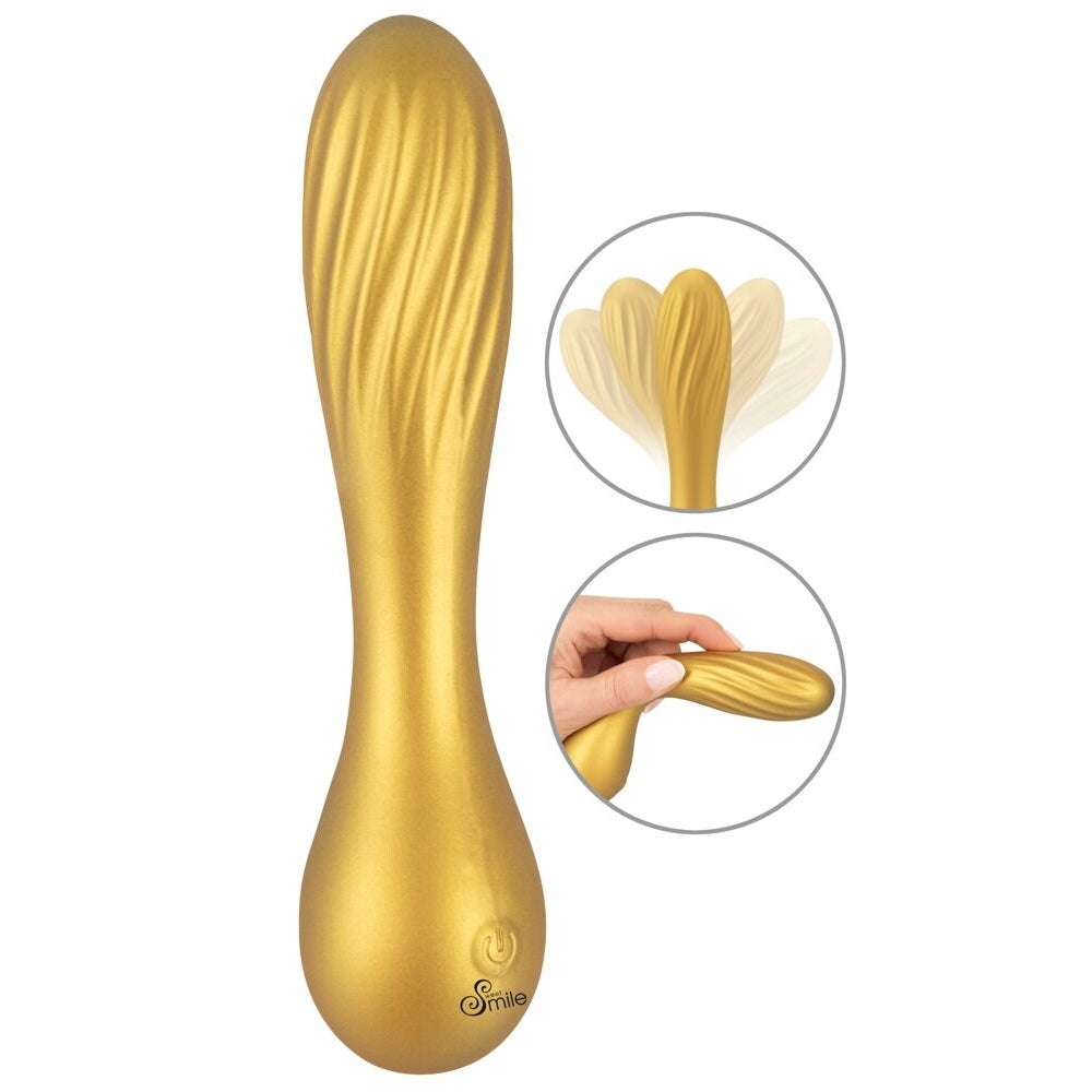 Sweet Smile flexible swirl golden classic vibrator Δευτερεύουσα εικόνα προϊόντος