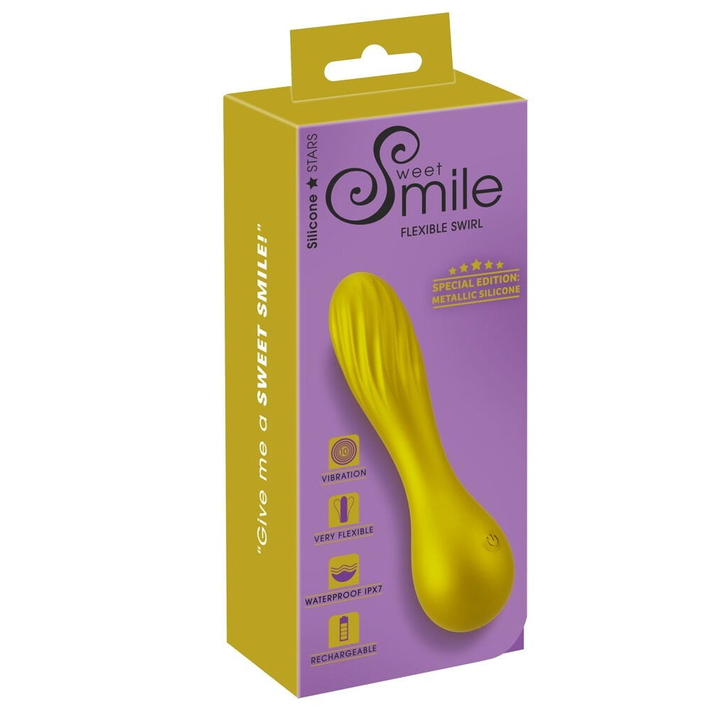 Sweet Smile flexible swirl golden classic vibrator