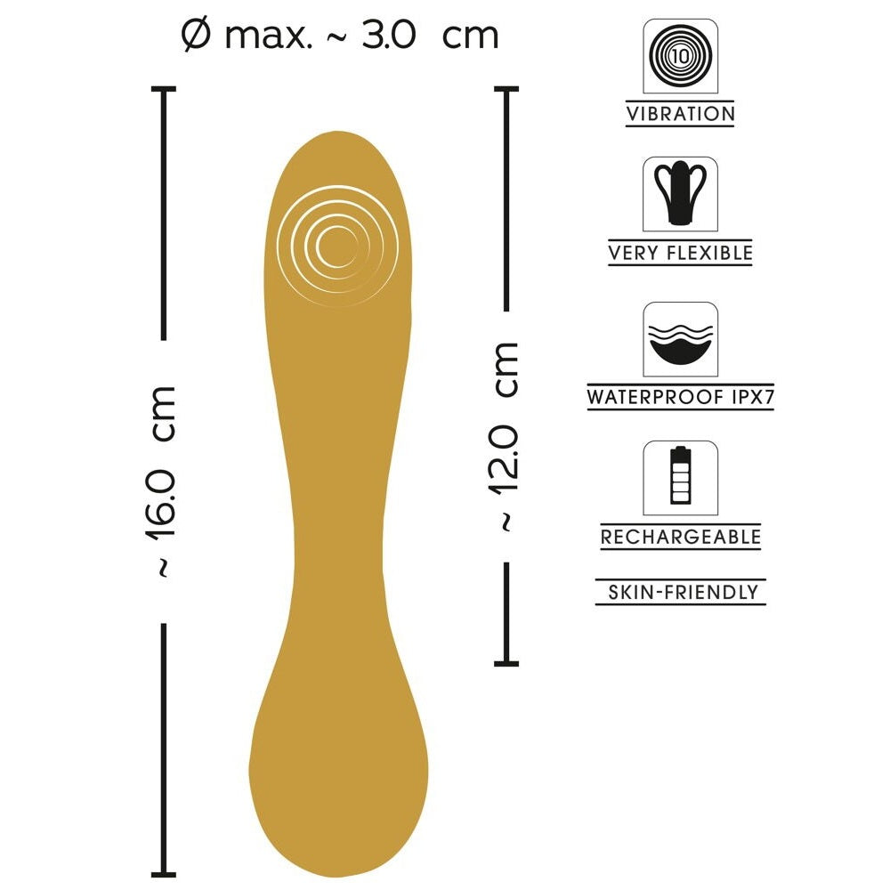 Sweet Smile flexible swirl golden classic vibrator - image 3
