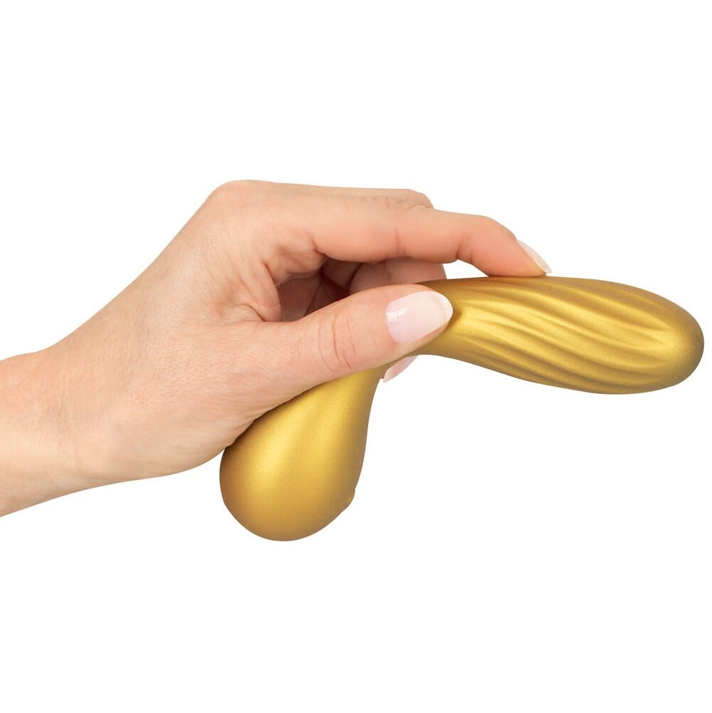 Sweet Smile flexible swirl golden classic vibrator - image 5