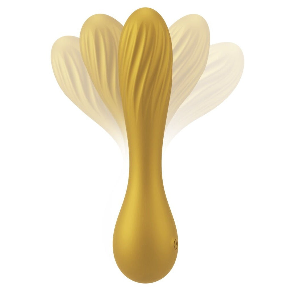 Sweet Smile flexible swirl golden classic vibrator - image 6
