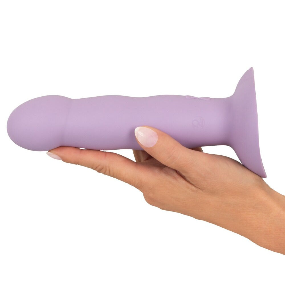 Heart Guy Purple Silicone Dildo Vibrator