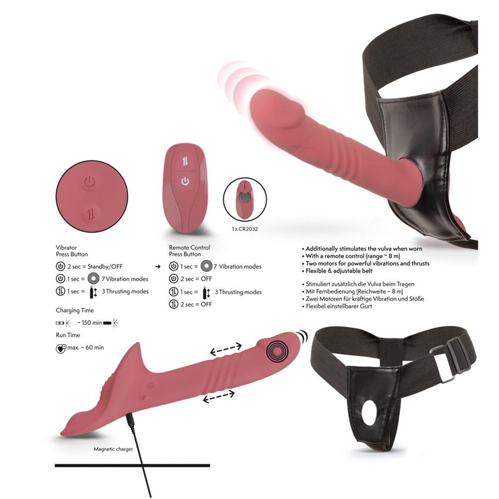 Strap-On Set harness with remote controlled thrusting vibrator - image 2