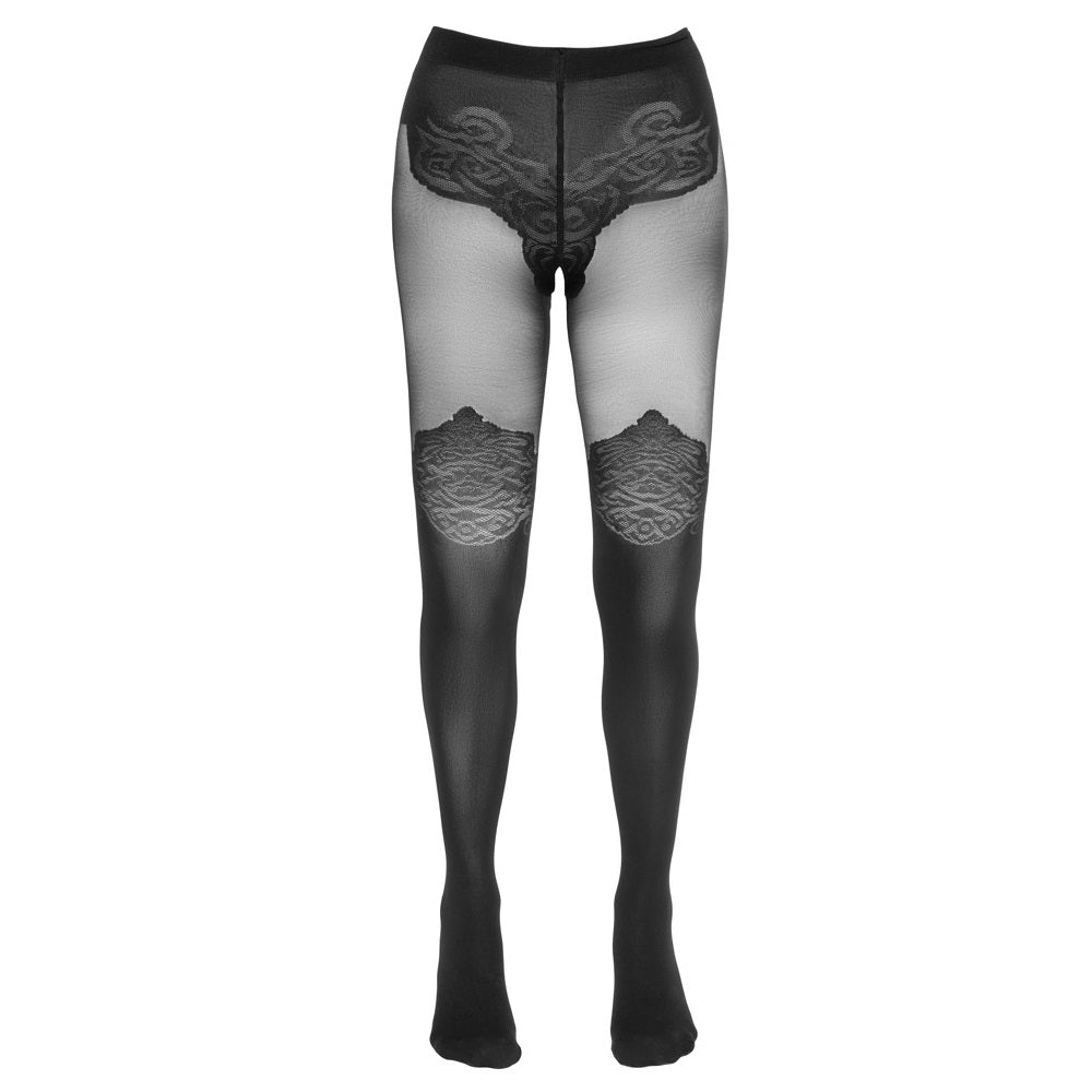 Thigh High Look Crotchless Tights Δευτερεύουσα εικόνα προϊόντος