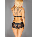 Noir Wetlook Body with Zip Opening - image 2