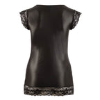 Plus Size Wetlook Mini Dress with Low Cut - image 2