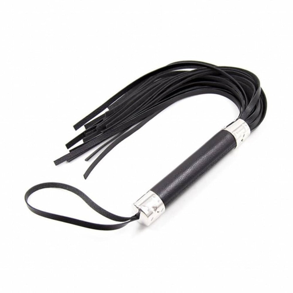 Black Faux Leather Whip 45cm Main image