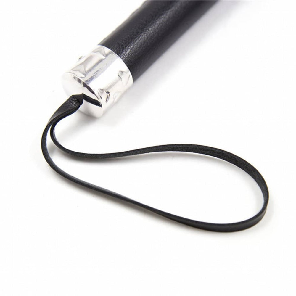 Black Faux Leather Whip 45cm - image 3
