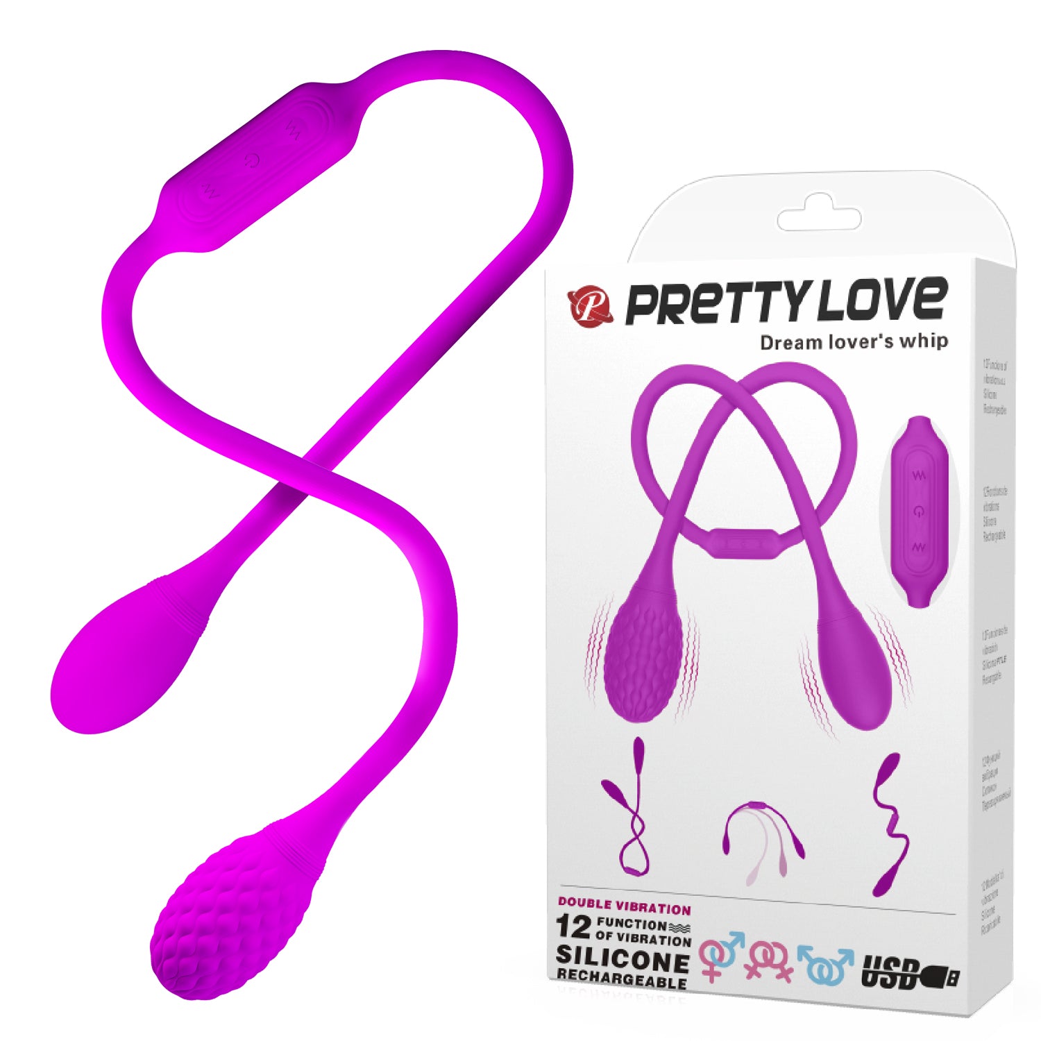 Dream Lovers Double sided flex Whip Silicone Vibe Κύρια εικόνα προϊόντος