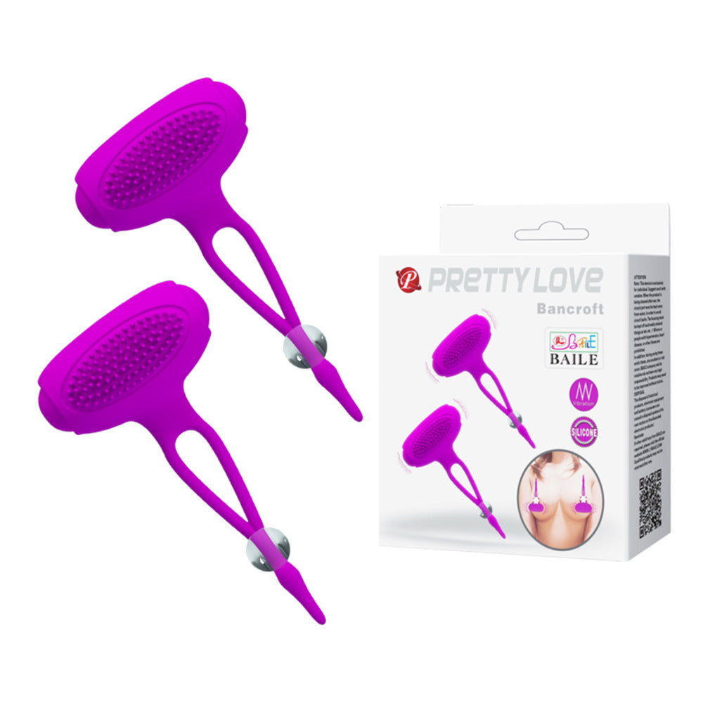 Pretty Love Bancroft Silicone Vibrating Nipple Clamps
