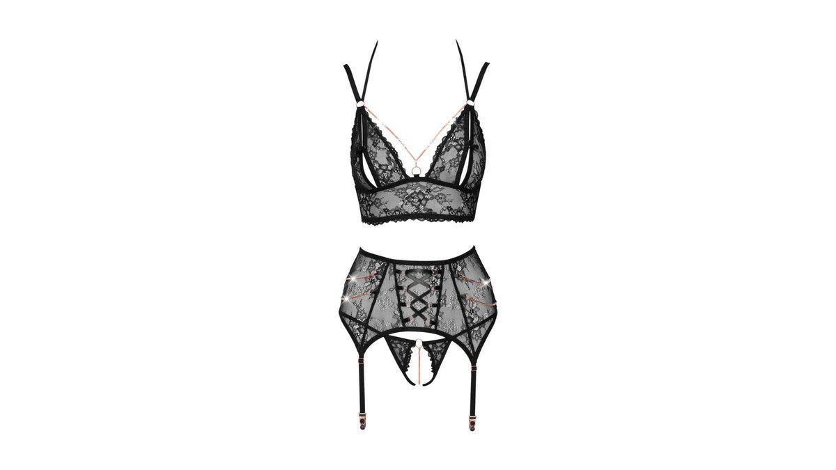 Sexy γυναικείο set  Abierta Fina - Suspender Set 4024144197385