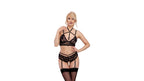 Sexy γυναικείο set  Abierta Fina - Bra plus Suspender Briefs-4024144197262