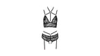 Sexy γυναικείο set  Abierta Fina - Bra plus Suspender Briefs-4024144197262