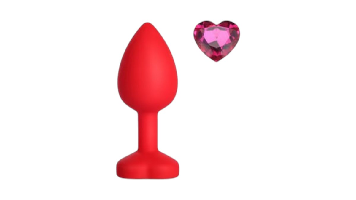 Anal Plug Brighty Medium – Σιλικόνη Κόκκινο/Ροζ | Mokko Toys