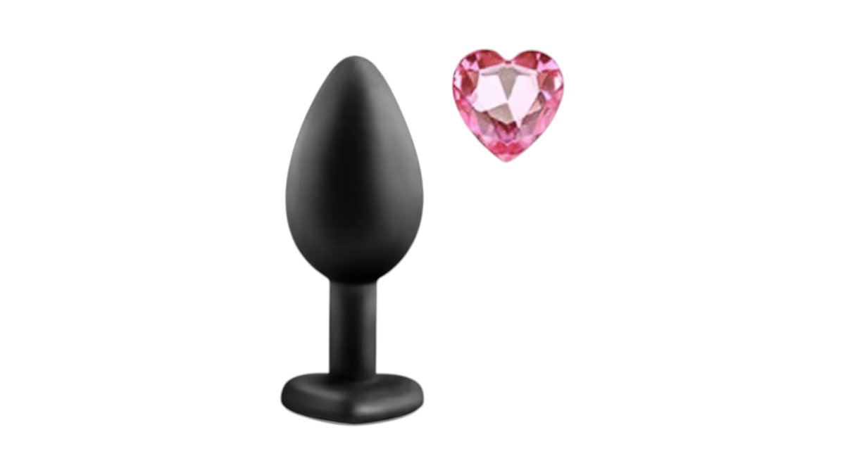Anal Plug Brighty Small – Σιλικόνη Μαύρο/Ροζ | Mokko Toys