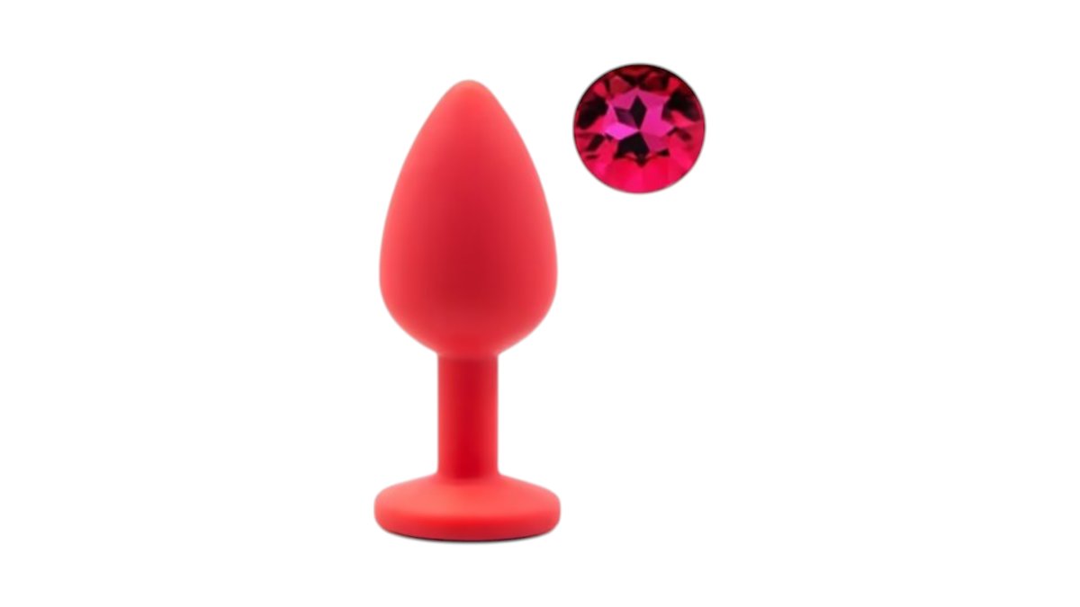 Anal Plug / Butt Plug Small – Σιλικόνη Κόκκινο-Ροζ | Guilty Toys