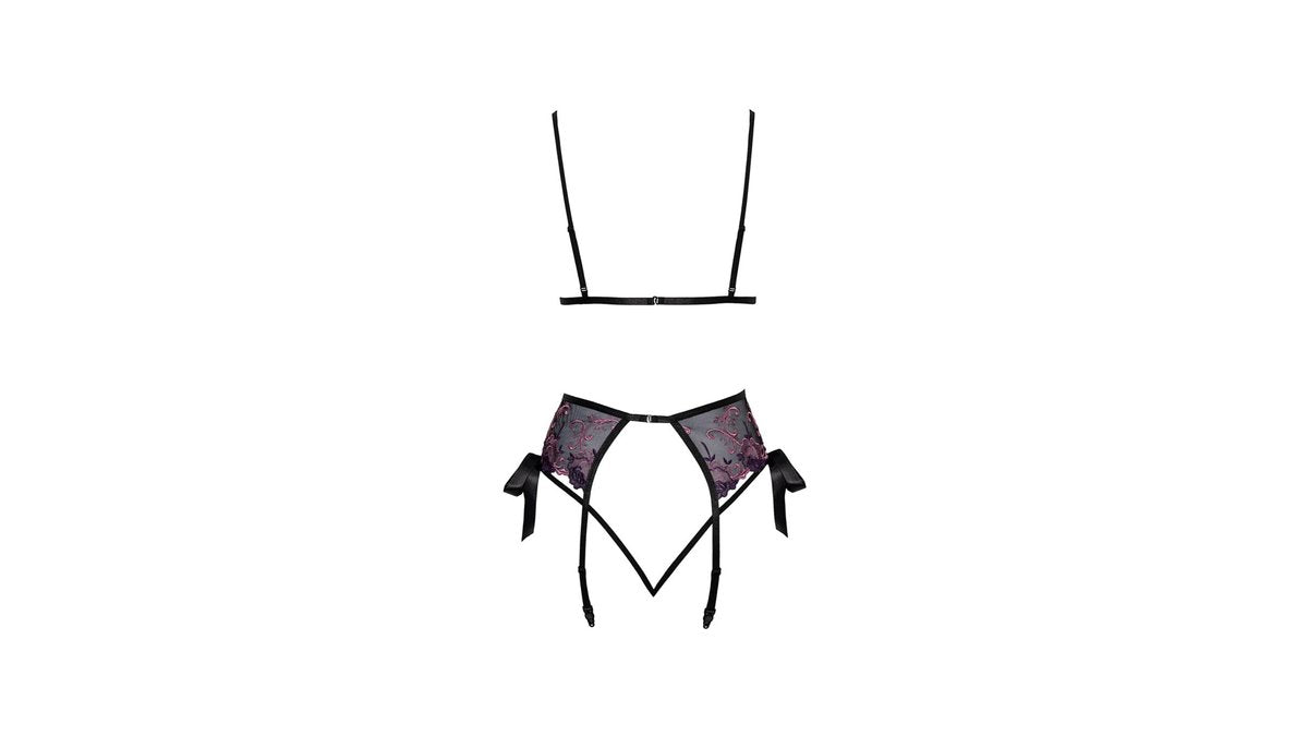 Wireless Bra, Ζαρτιέρα & String με Floral Κέντημα  | Kissable-22143691111