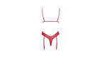 Κόκκινο Suspender Body από Δαντέλα με Ζαρτιέρες | Kissable-26436183111