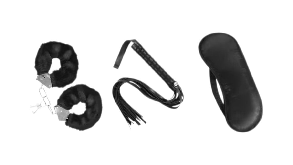 Fetish by Intoyou – Μαύρο Σετ Bondage 3 Τεμαχίων-8436583796054