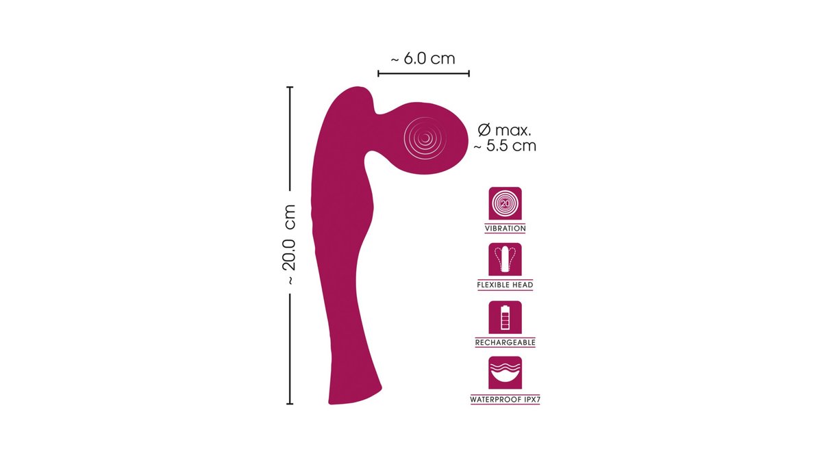Massage Wand Sweet Smile – Δονητής Μασάζ με Εύκαμπτη Κεφαλή-4024144452637