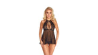 Kissable Αισθησιακό Babydoll Μαύρο με Δαντέλα & Ανοιχτή Πλάτη-27415121111