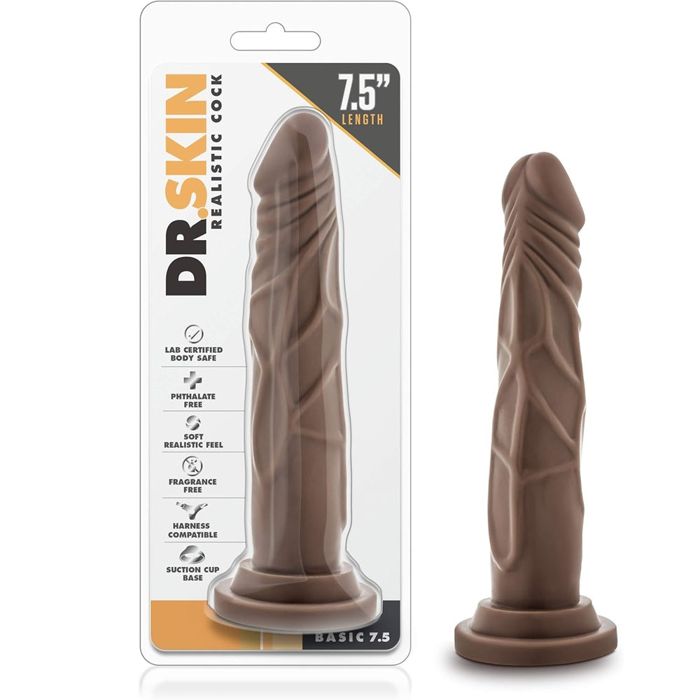 Dr Skin realistic chocolate cock with suction 17cm Κύρια εικόνα προϊόντος