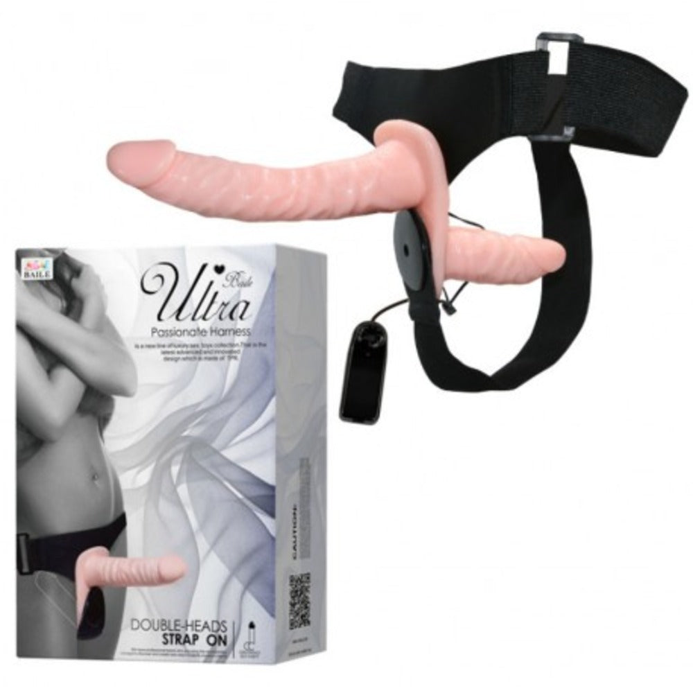 Double Heads Ultra Passionate Harness with vibration