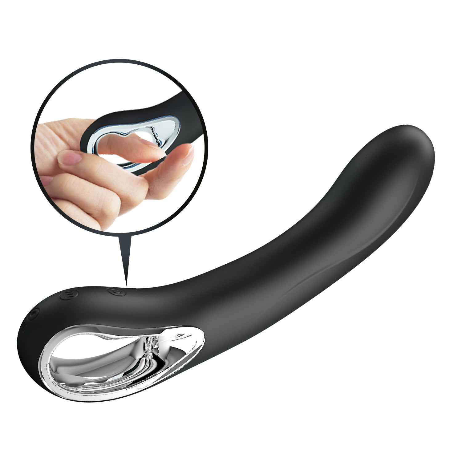 Pretty Love Alston Black rechargeable silicone vibrator 19cm - image 2