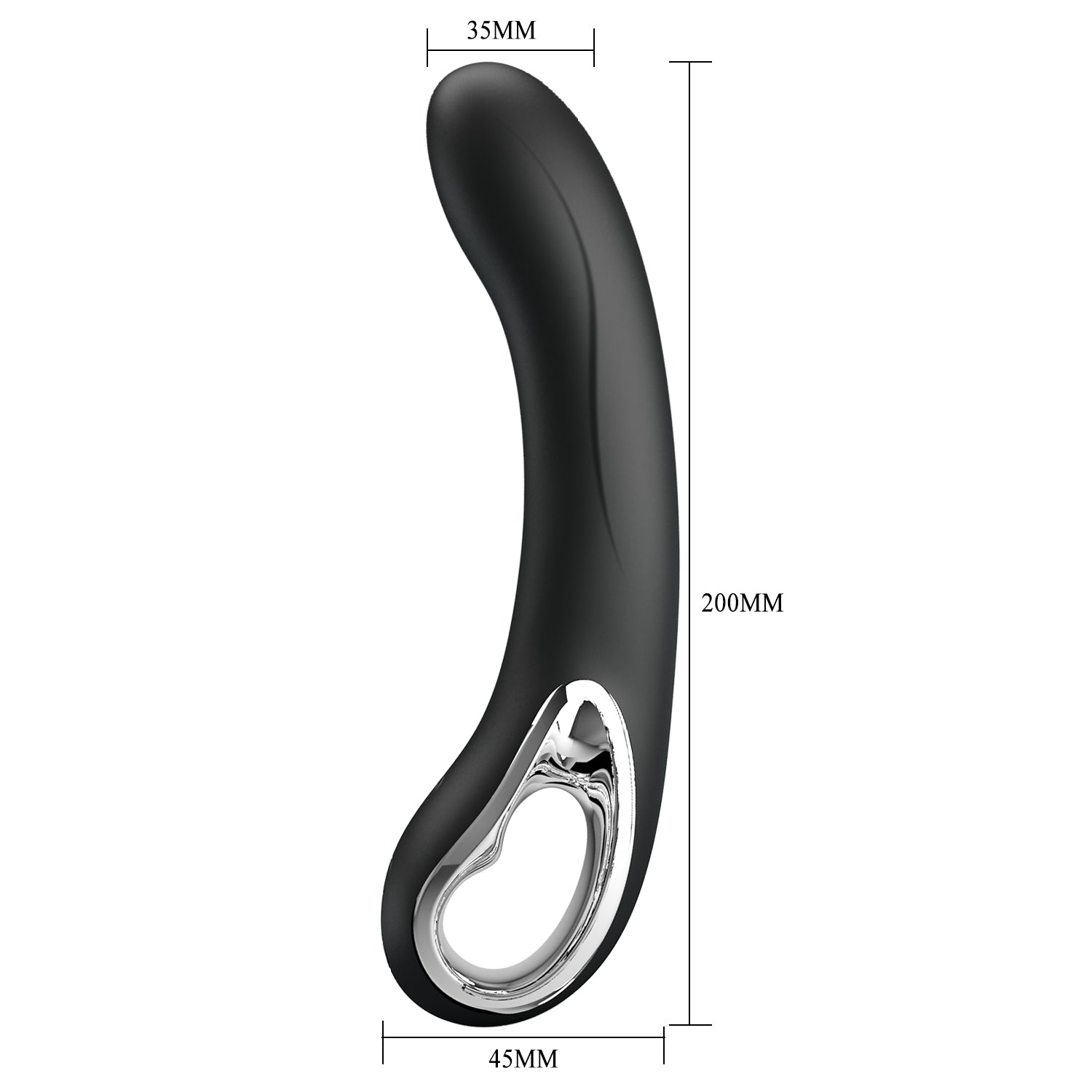 Pretty Love Alston Black rechargeable silicone vibrator 19cm - image 3