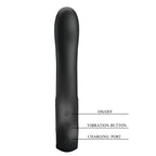 Pretty Love Alston Black rechargeable silicone vibrator 19cm - image 5