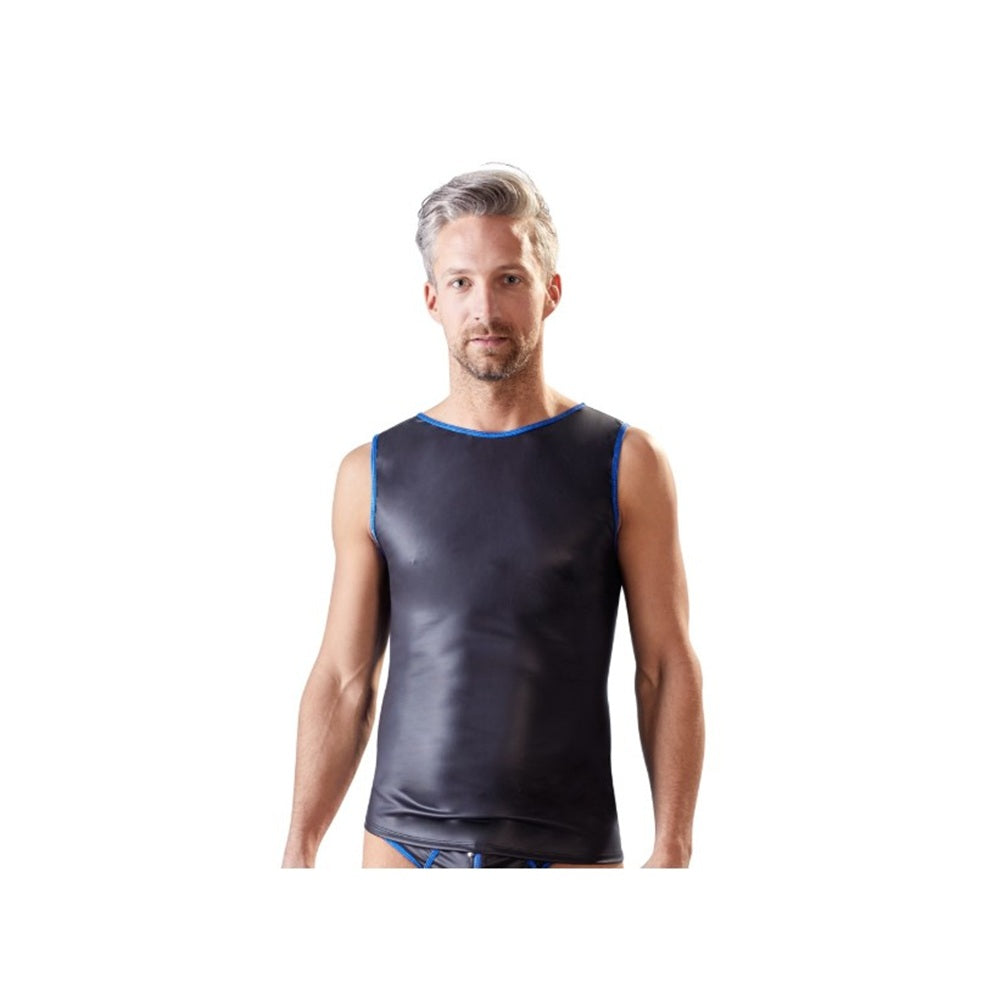 Classic Sleeveless Matte Black Shirt - image 2