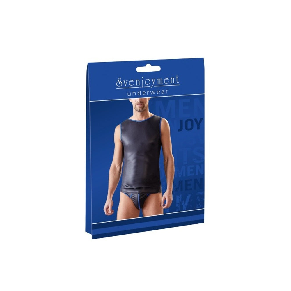 Classic Sleeveless Matte Black Shirt - image 5