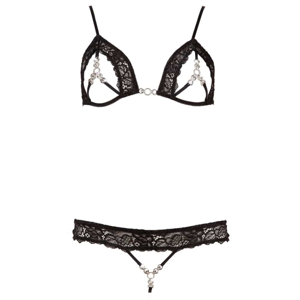 Lace Bra Set with Rhinestones Κύρια εικόνα προϊόντος