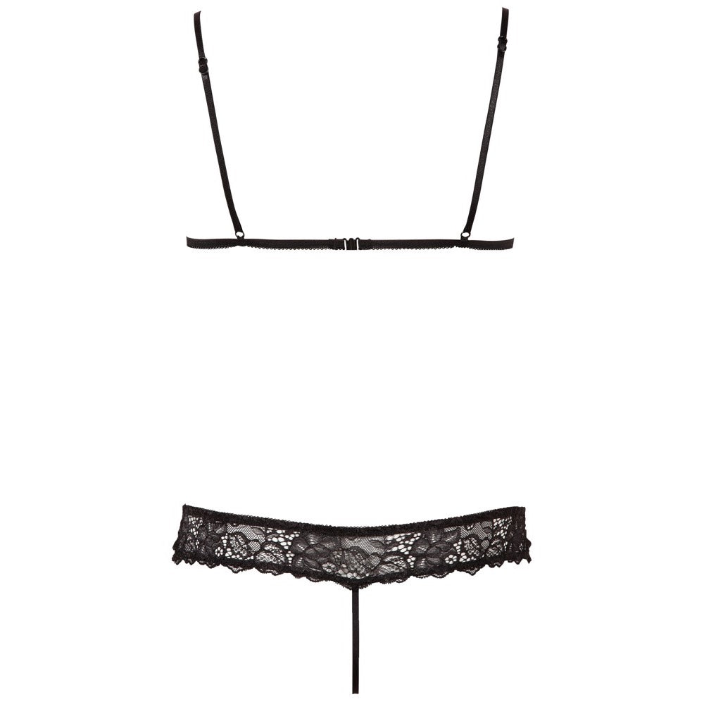 Lace Bra Set with Rhinestones - image 5