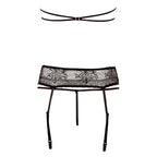 Erotic Lace Bra with String and Suspender - image 4