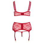 Seductive Plus Size Red Lingerie Set