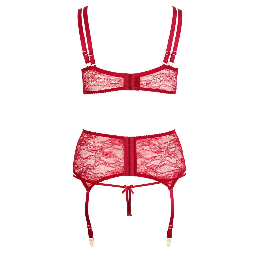 Seductive Plus Size Red Lingerie Set