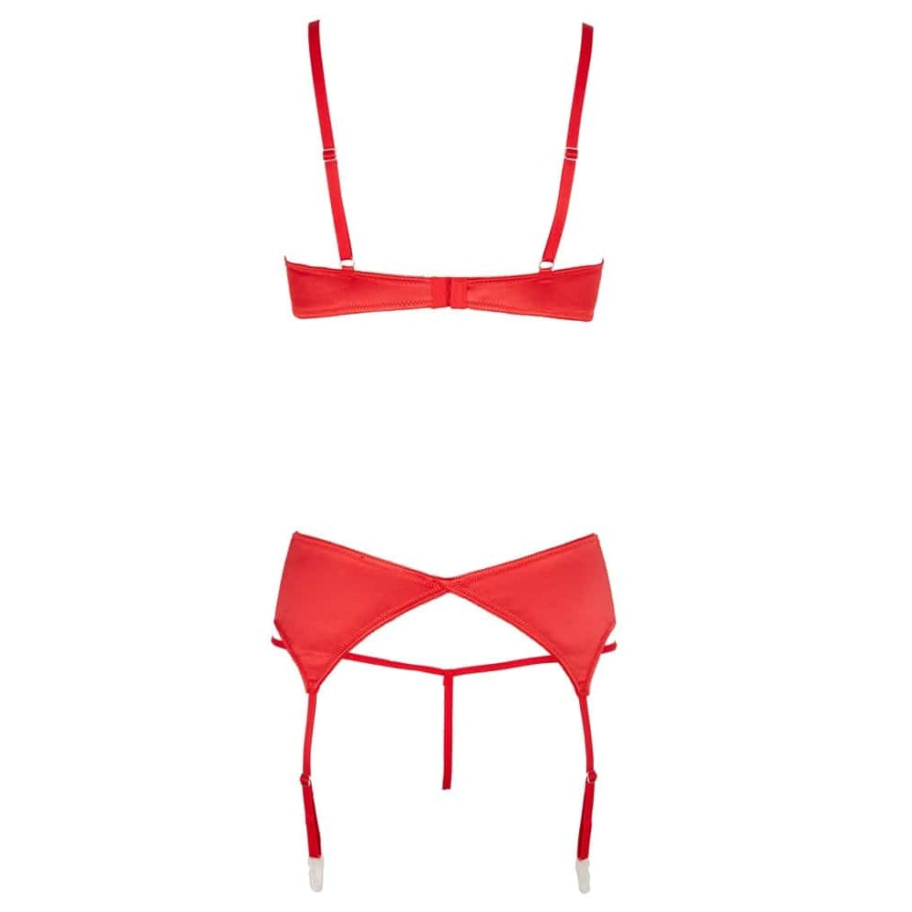 Passionate Red Shelf Bra Set - image 2