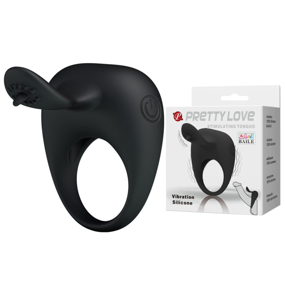 Pretty Love Vibrating Cock ring with Stimulating Tongue Κύρια εικόνα προϊόντος