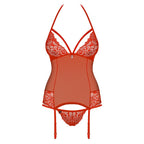 Obsessive Charming Red Basque with String