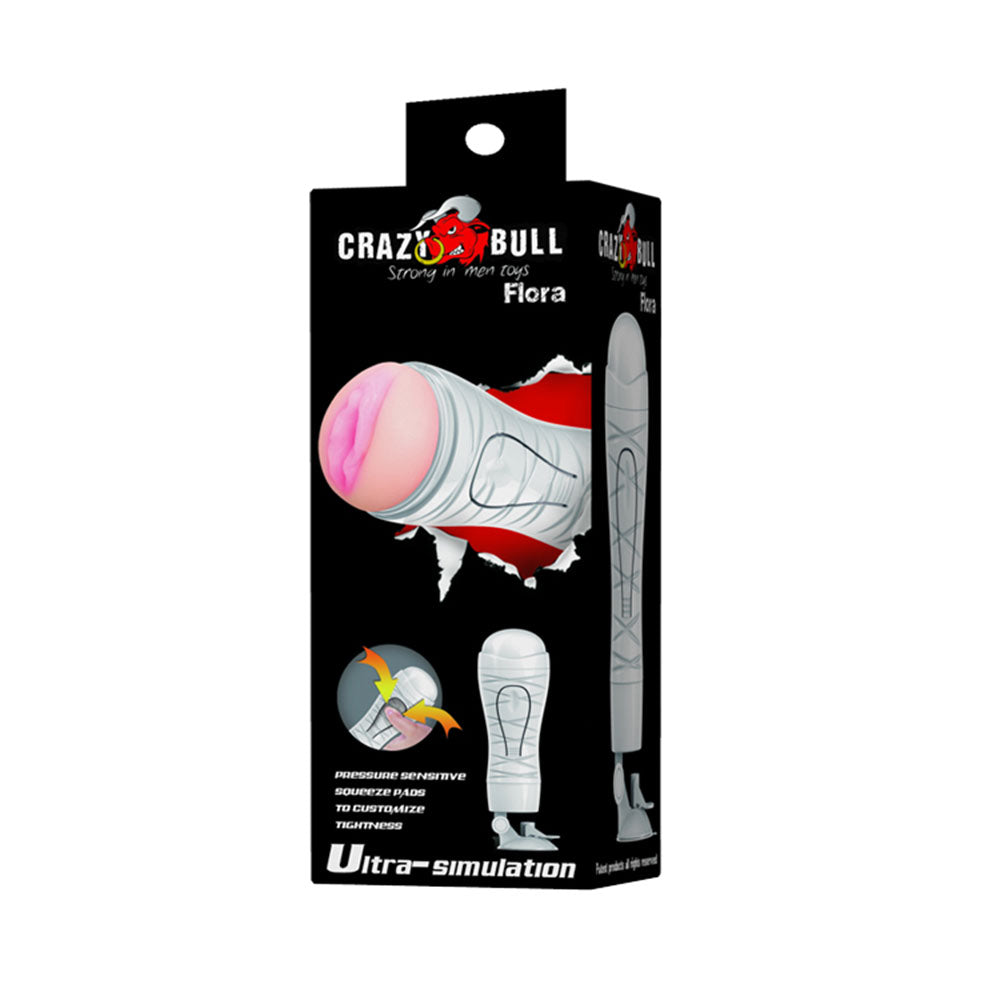 Crazy Bull Flora Pussy Black White with wall mounting suction cup