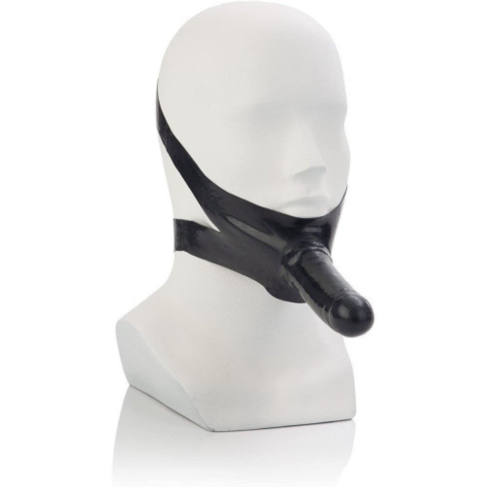 Accommodator Latex Face Strap Dildo Black Κύρια εικόνα προϊόντος